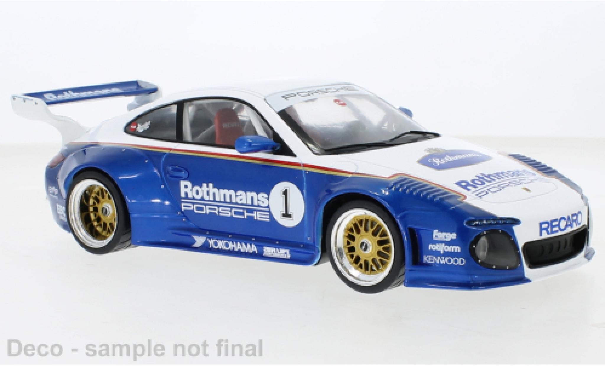 Porsche 997 1/18 MCG Old & New bianco/Dekor Rothmans 2020 modellino in miniatura