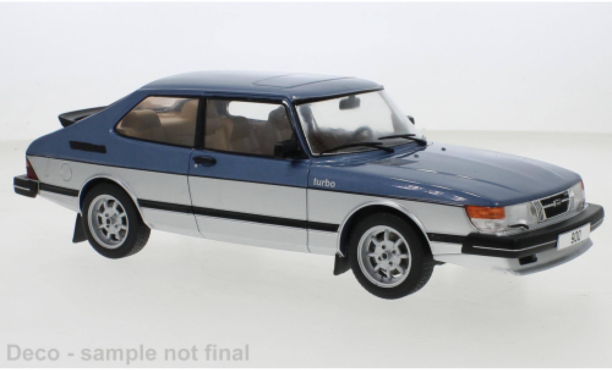 Saab 900 1/18 MCG Turbo metallise blu foncé/d 1981 modellino in miniatura