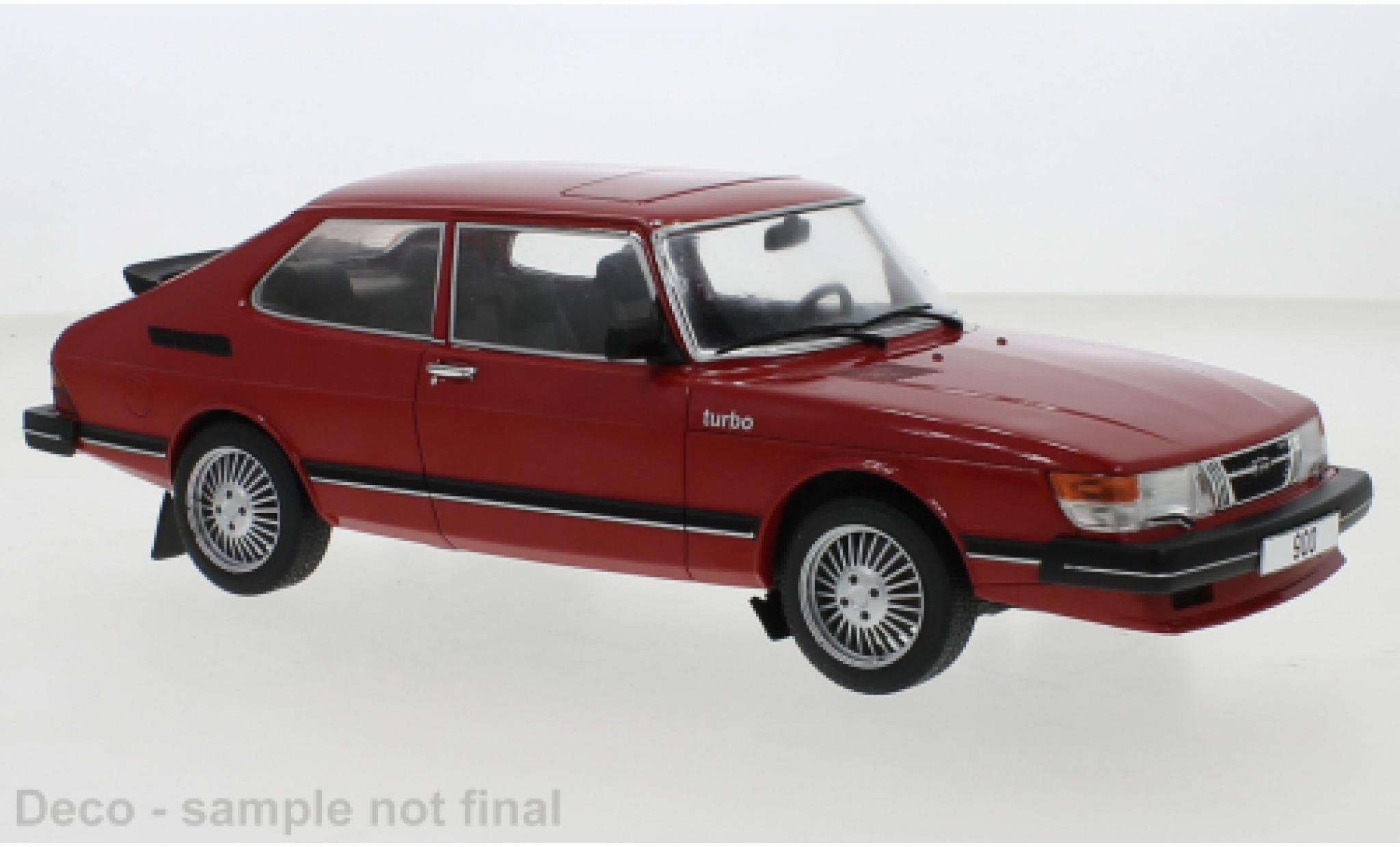 Saab 900 1/18 MCG Turbo rosso 1981 modellino in miniatura