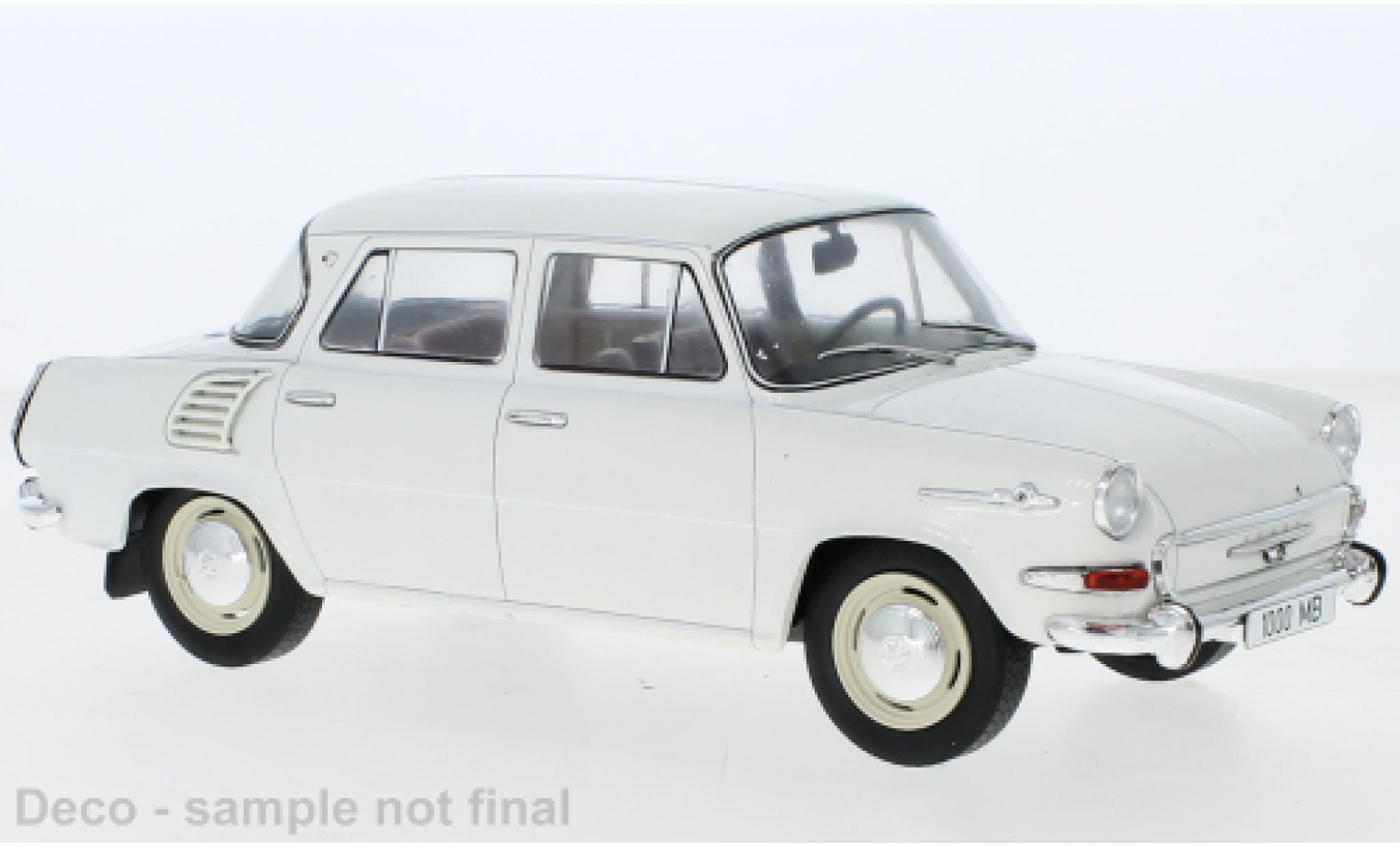 Skoda 1000 1/18 MCG MB bianco 1964 modellino in miniatura