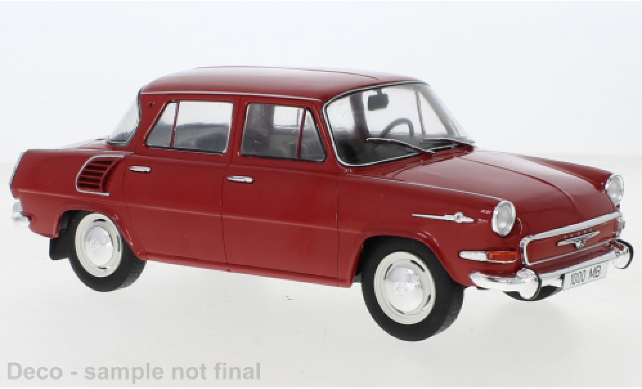 Skoda 1000 1/18 MCG MB rosso 1964 modellino in miniatura