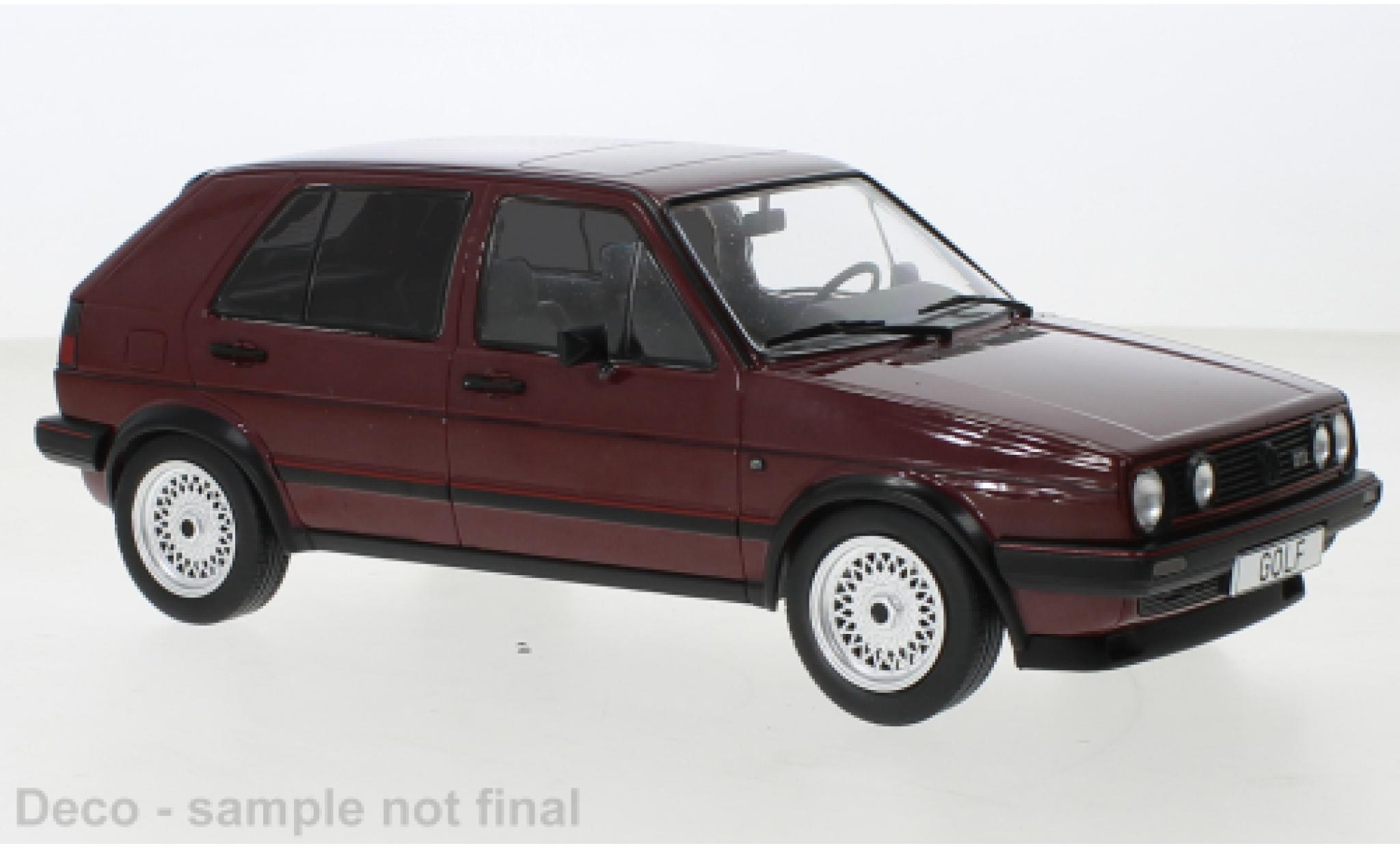 Volkswagen Golf 1/18 MCG II GTI metallise rosso foncé 1984 modellino in miniatura