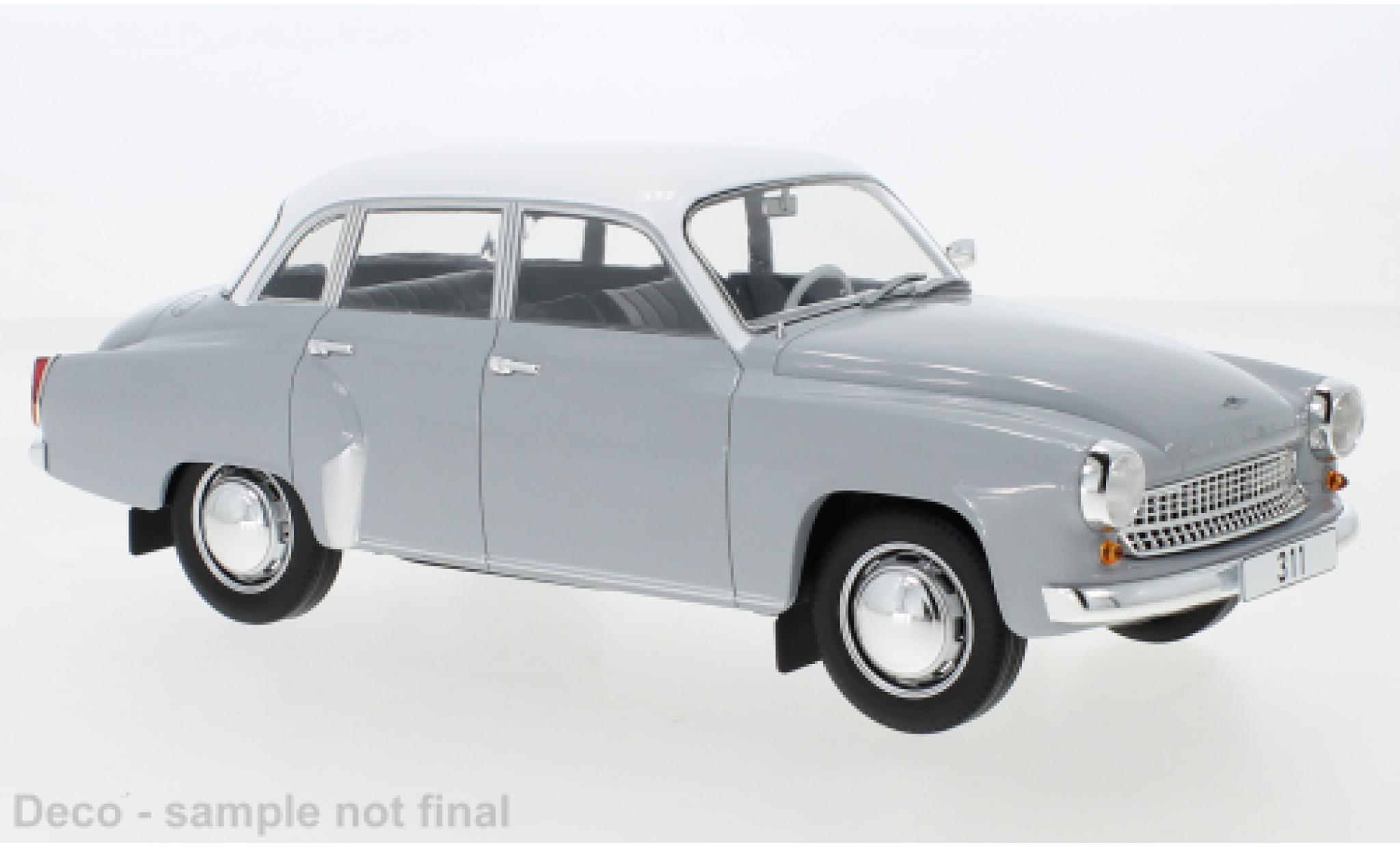 Wartburg 311 1/18 MCG grigio/bianco 1959 modellino in miniatura