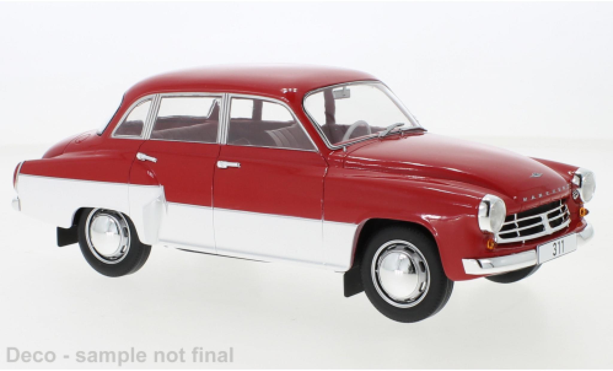 Wartburg 311 1/18 MCG rosso/bianco 1955 modellino in miniatura