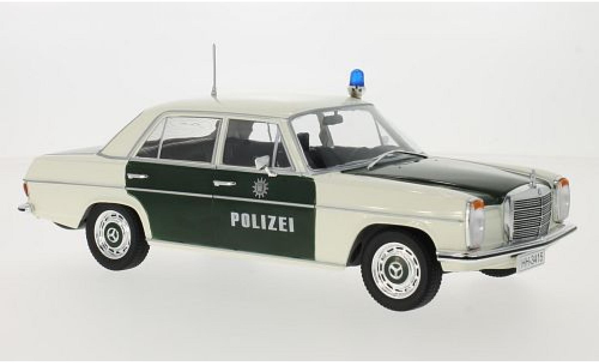 Mercedes 220 1/18 MCG /8 (W115) verde/bianco Polizei 1973 les portes et capos fermé modellino in miniatura