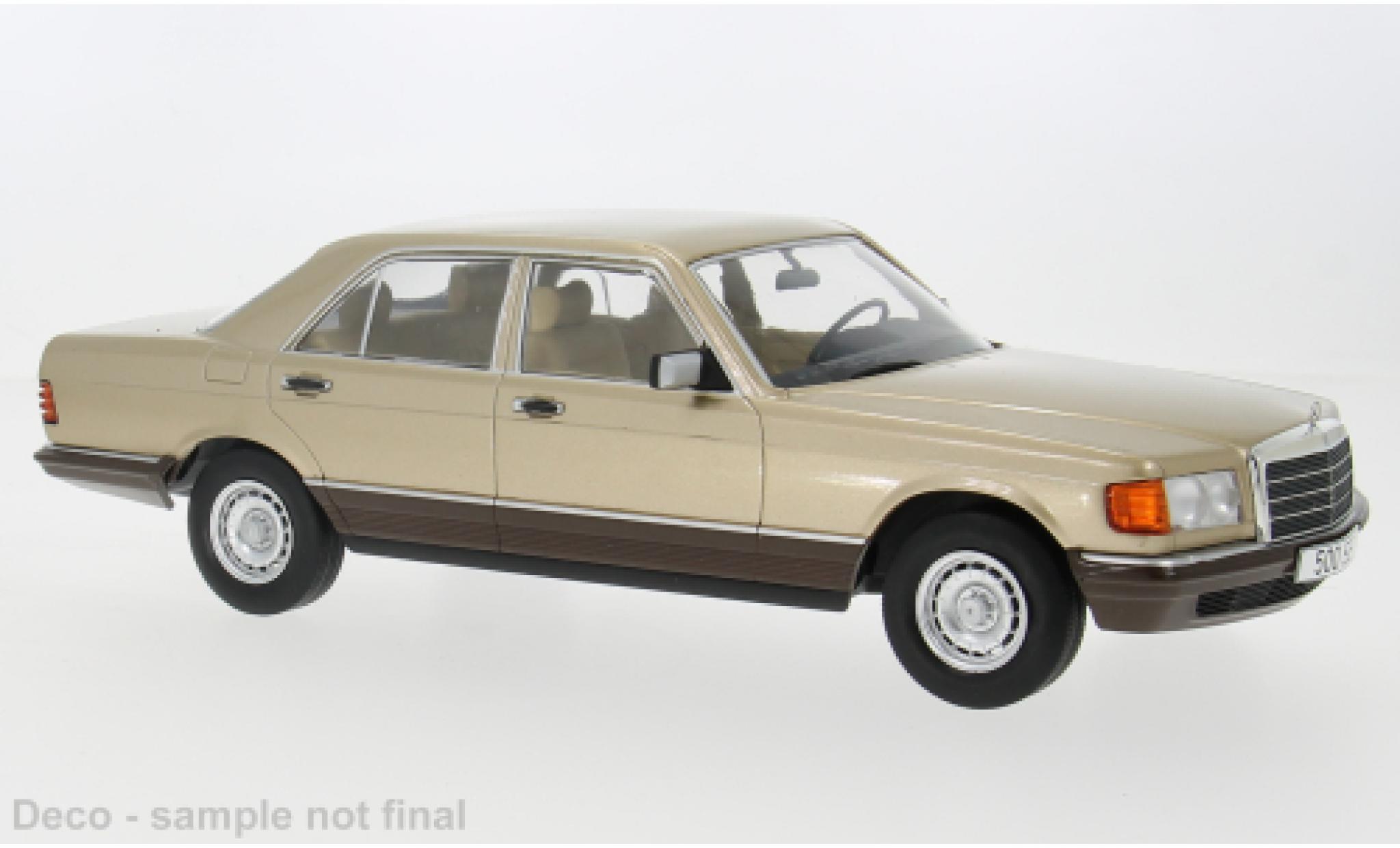 Mercedes Classe S 1/18 MCG (W126) metallise beige 1979 1:18 modellino in miniatura
