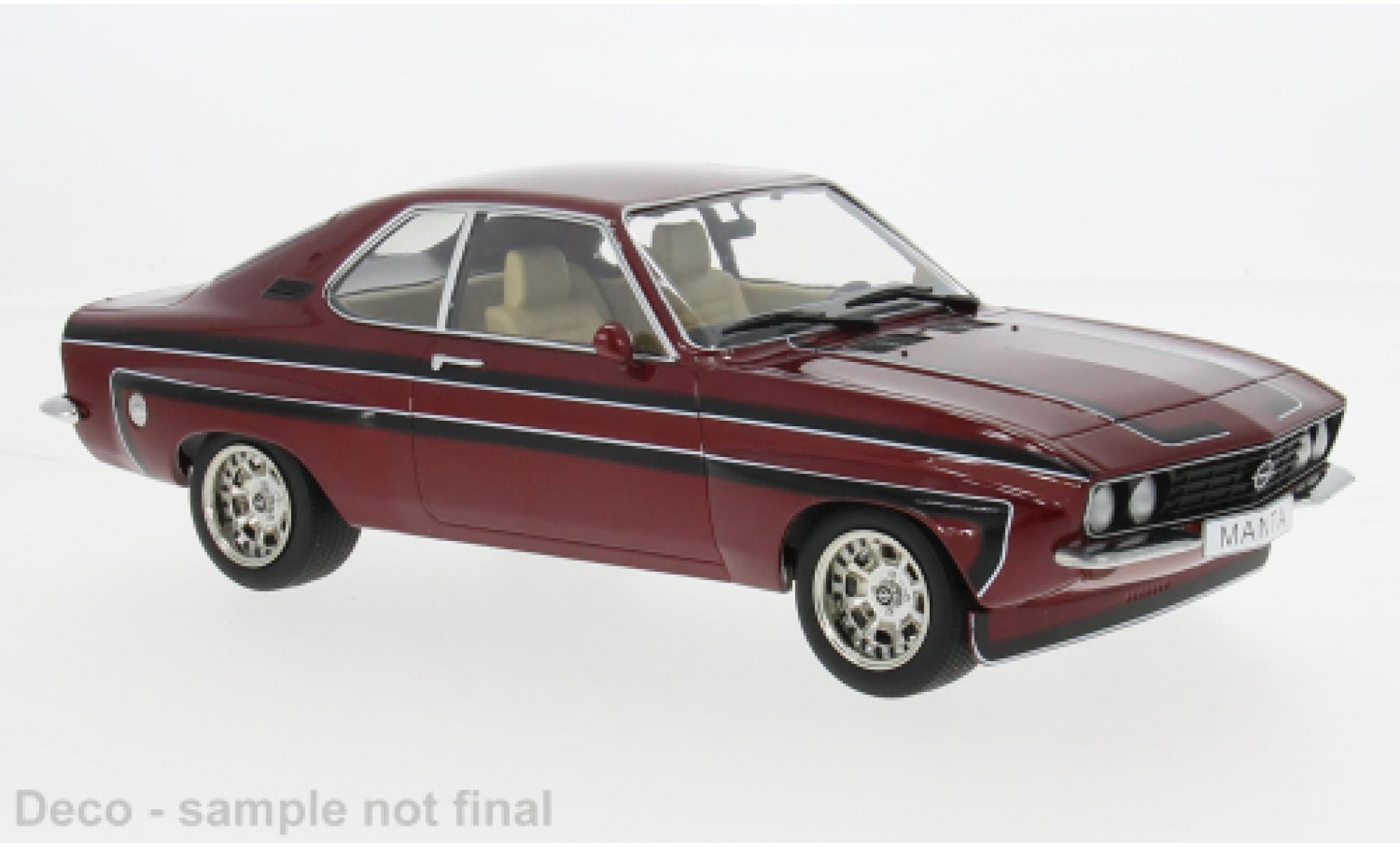 Opel Manta MCG A Irmscher rot 1974 1:18 modellino in miniatura