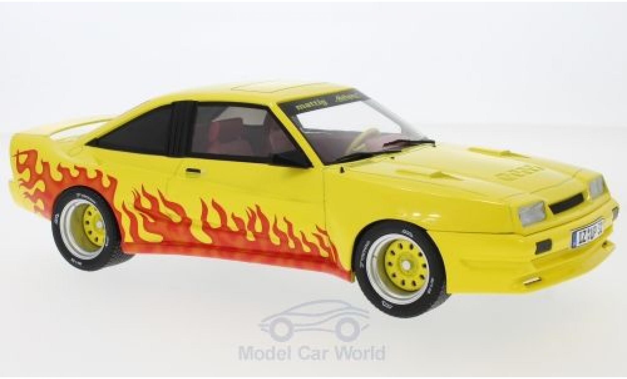 Opel Manta 1/18 MCG B Mattig giallo/Dekor 1991 modellino in miniatura