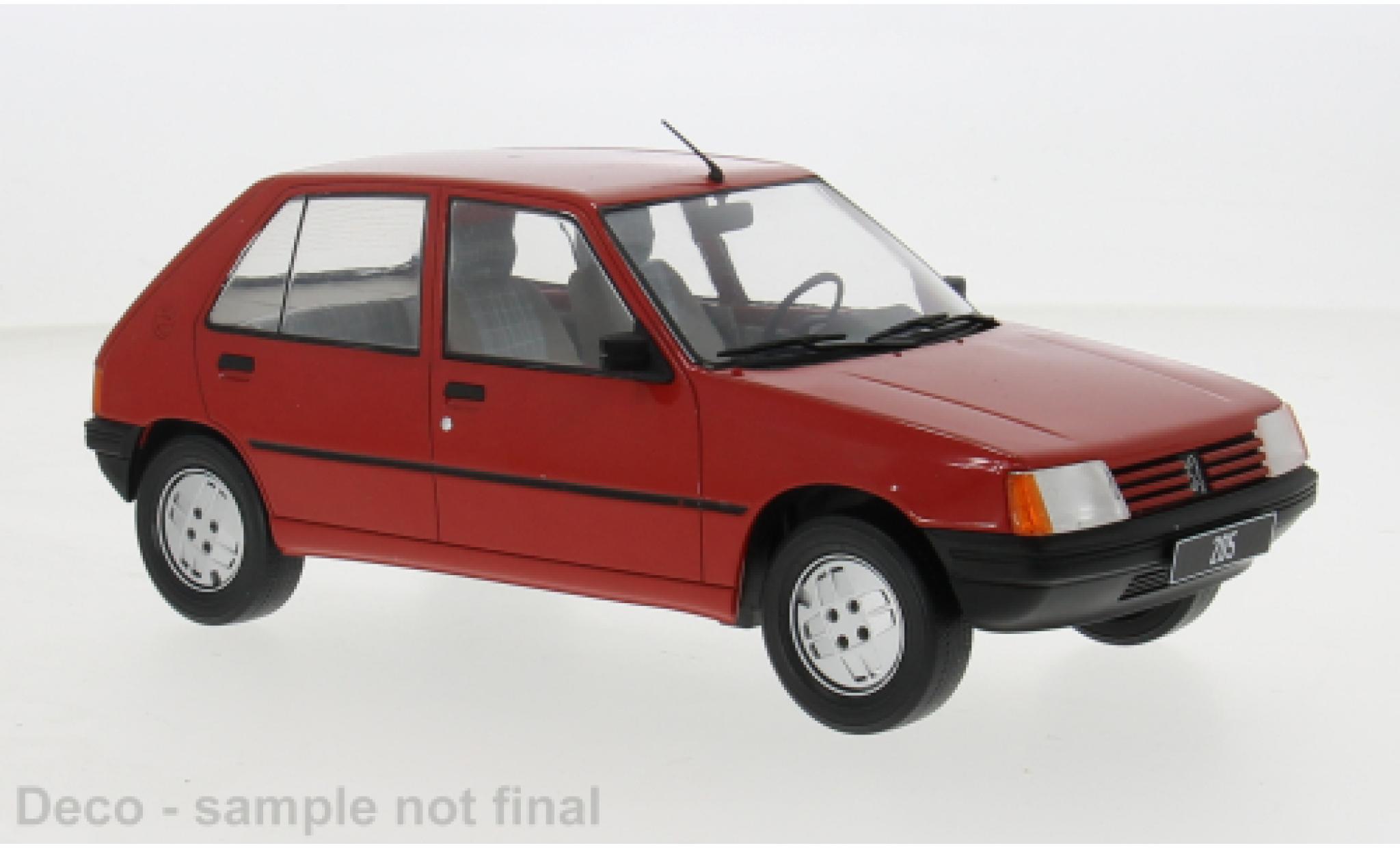Peugeot 205 1/18 MCG rot 1984 1:18 modellino in miniatura