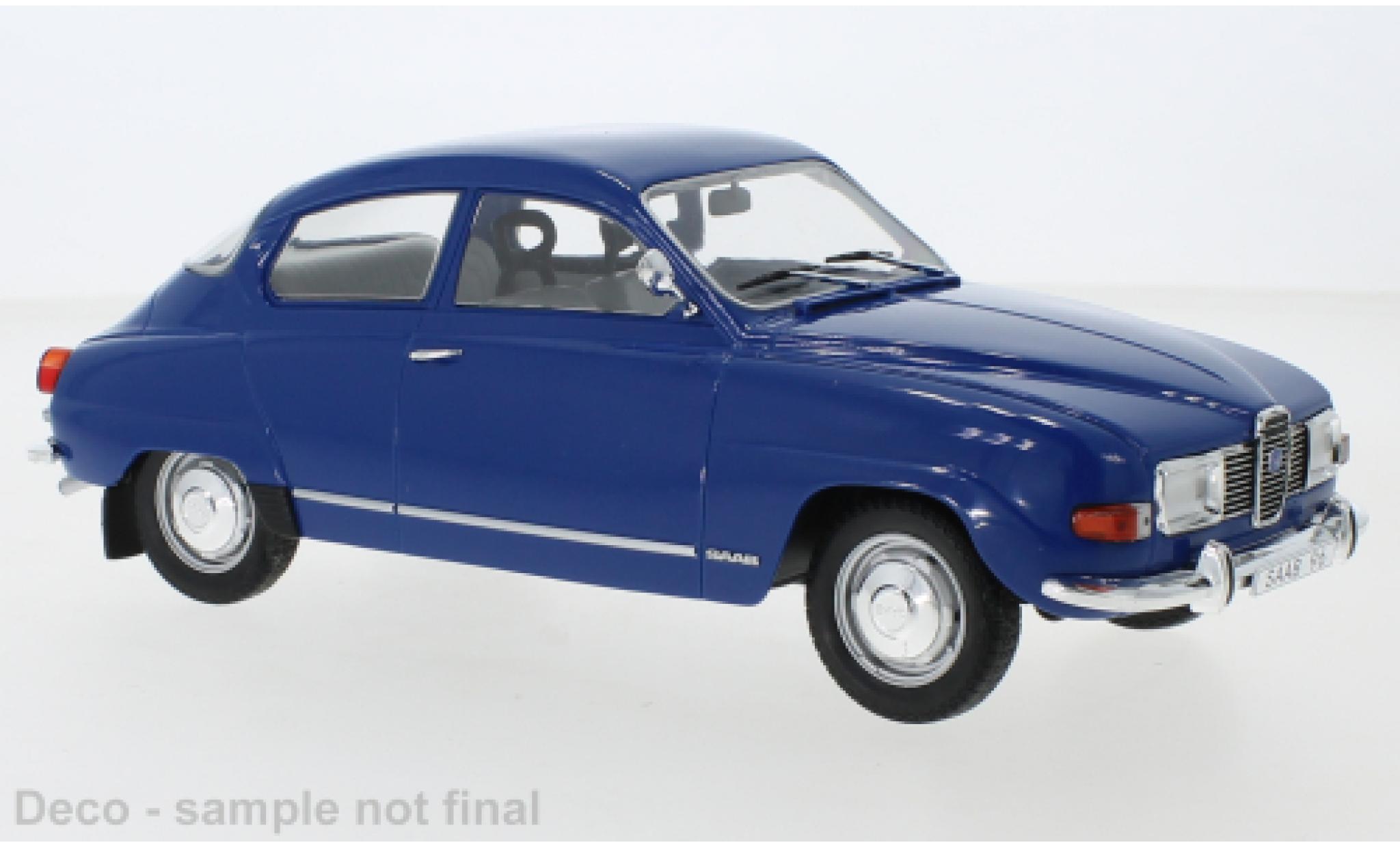 Saab 96 1/18 MCG V4 blu 1971 modellino in miniatura