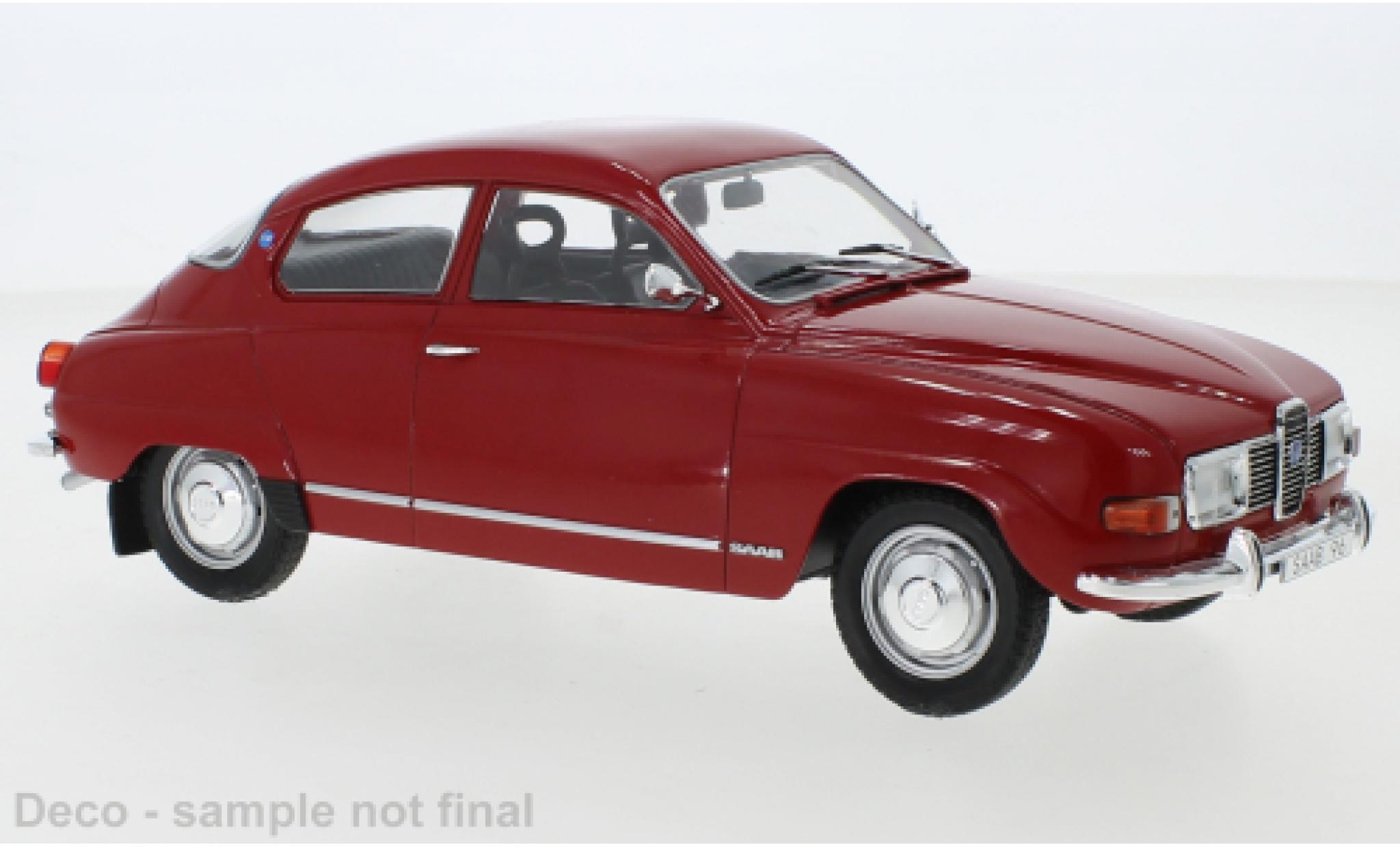 Saab 96 1/18 MCG V4 rosso 1971 modellino in miniatura