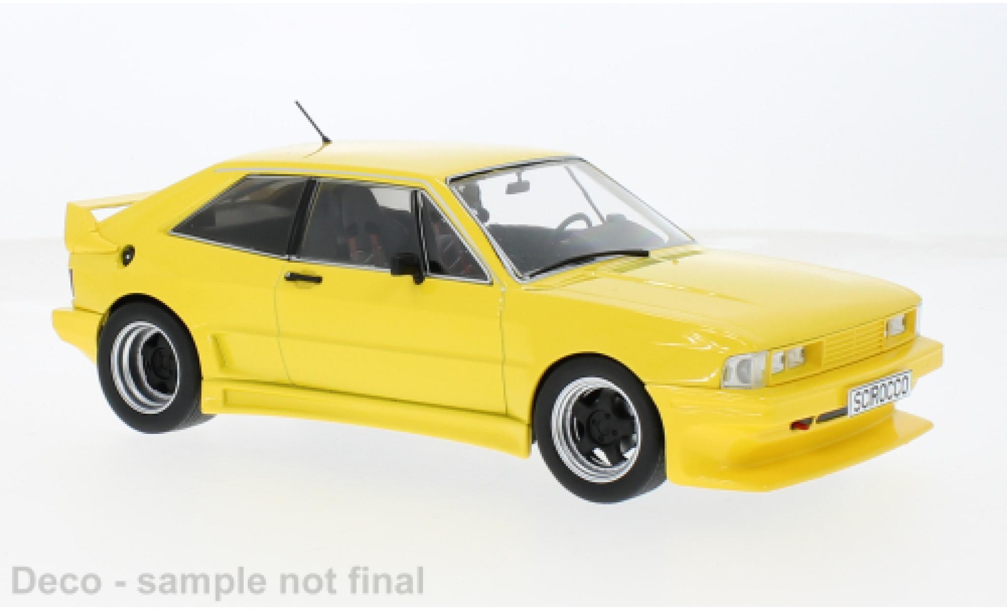 Volkswagen Scirocco 1/18 MCG Rieger GTO gelb 1980 1:18 modellino in miniatura