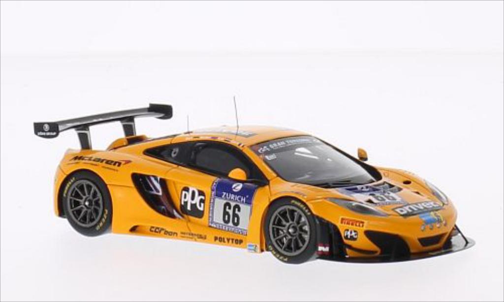 McLaren MP4-12C 1/43 Spark GT3 No.66 Dorr Motorsport 24h Nurburgring 2014 /S.Bert modellino in miniatura