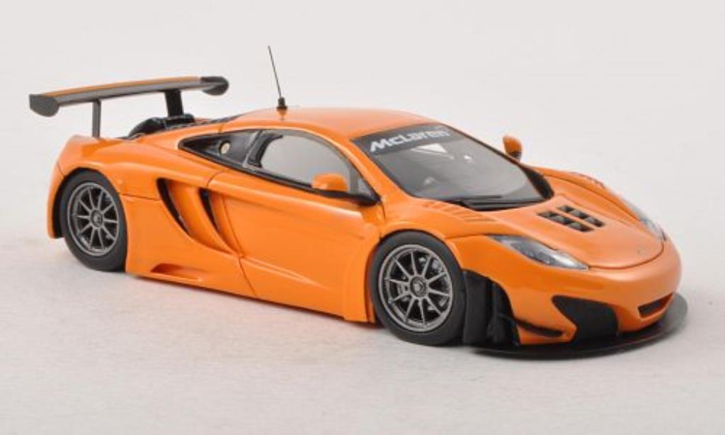 McLaren MP4-12C 1/43 Minichamps GT3 orange Plain Body Version 2012 modellino in miniatura