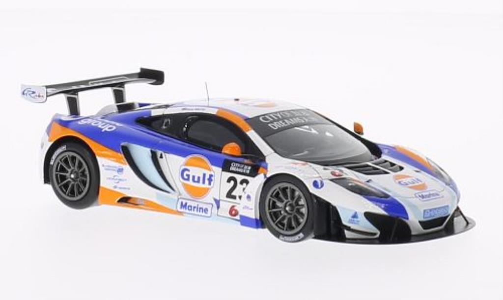 McLaren MP4-12C 1/43 Spark No.23 Gulf City of Dreams Macau GT Cup 2013 modellino in miniatura