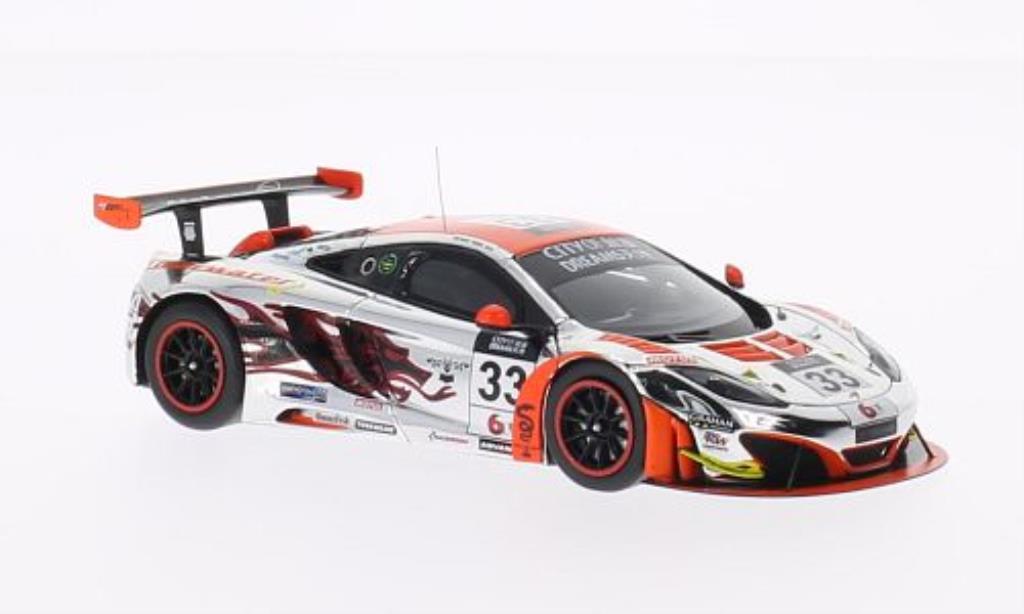 McLaren MP4-12C 1/43 Spark No.33 Clearwater Racing City of Dreams Macau GT Cup 2013 modellino in miniatura