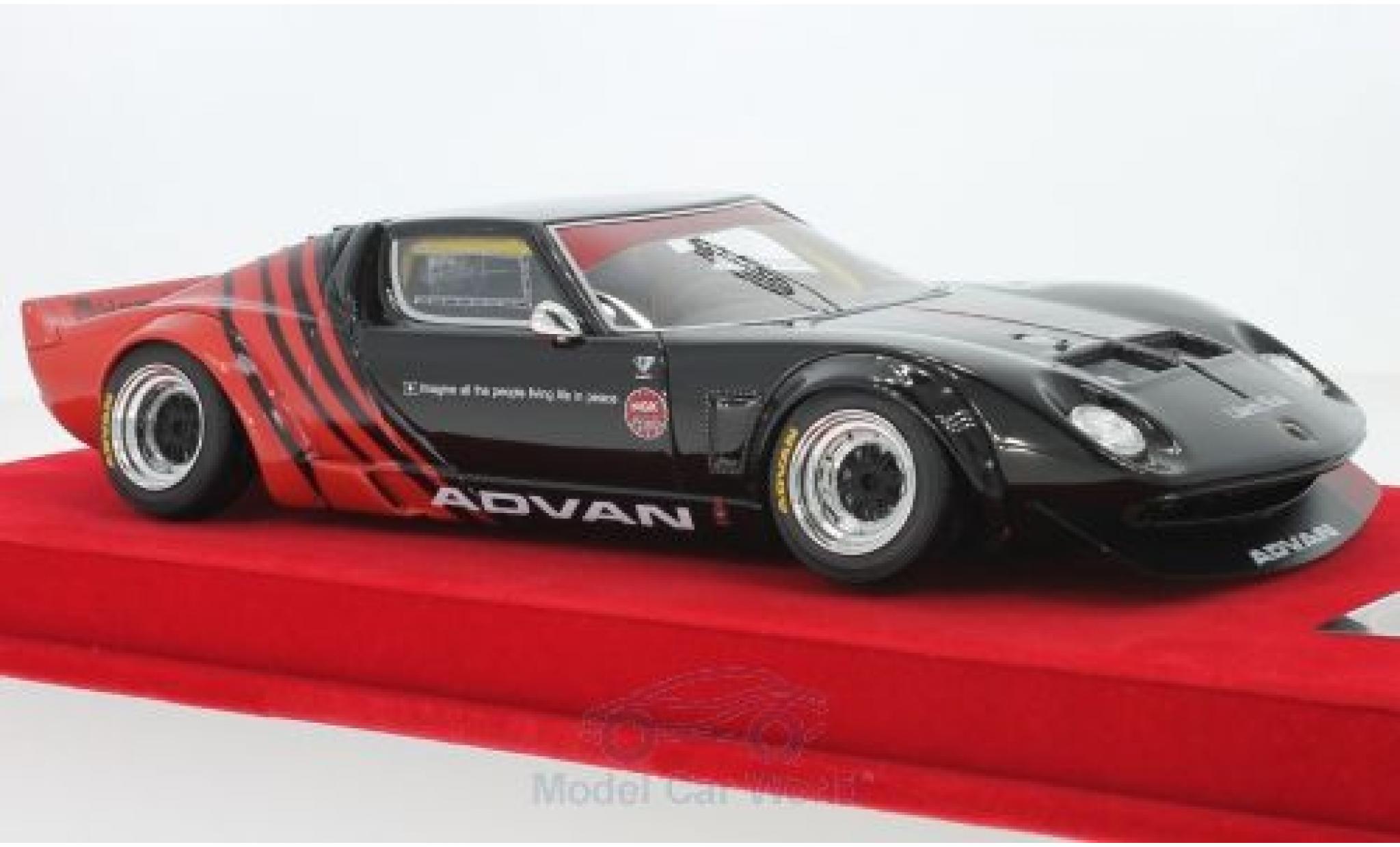 Lamborghini Miura 1/18 MCW Models LB Works nero/rosso RHD Chassis Ford GT40 N4 Liberty Walk modellino in miniatura