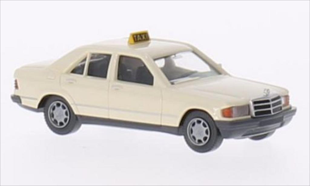 Mercedes 190 D 1/87 Wiking D (W201) beige Taxi (D) modellino in miniatura