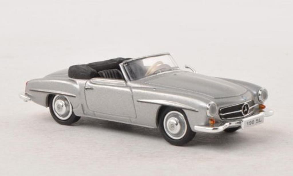 Mercedes 190 SL 1/87 Busch SL (W121 BII) grigio 1955 modellino in miniatura