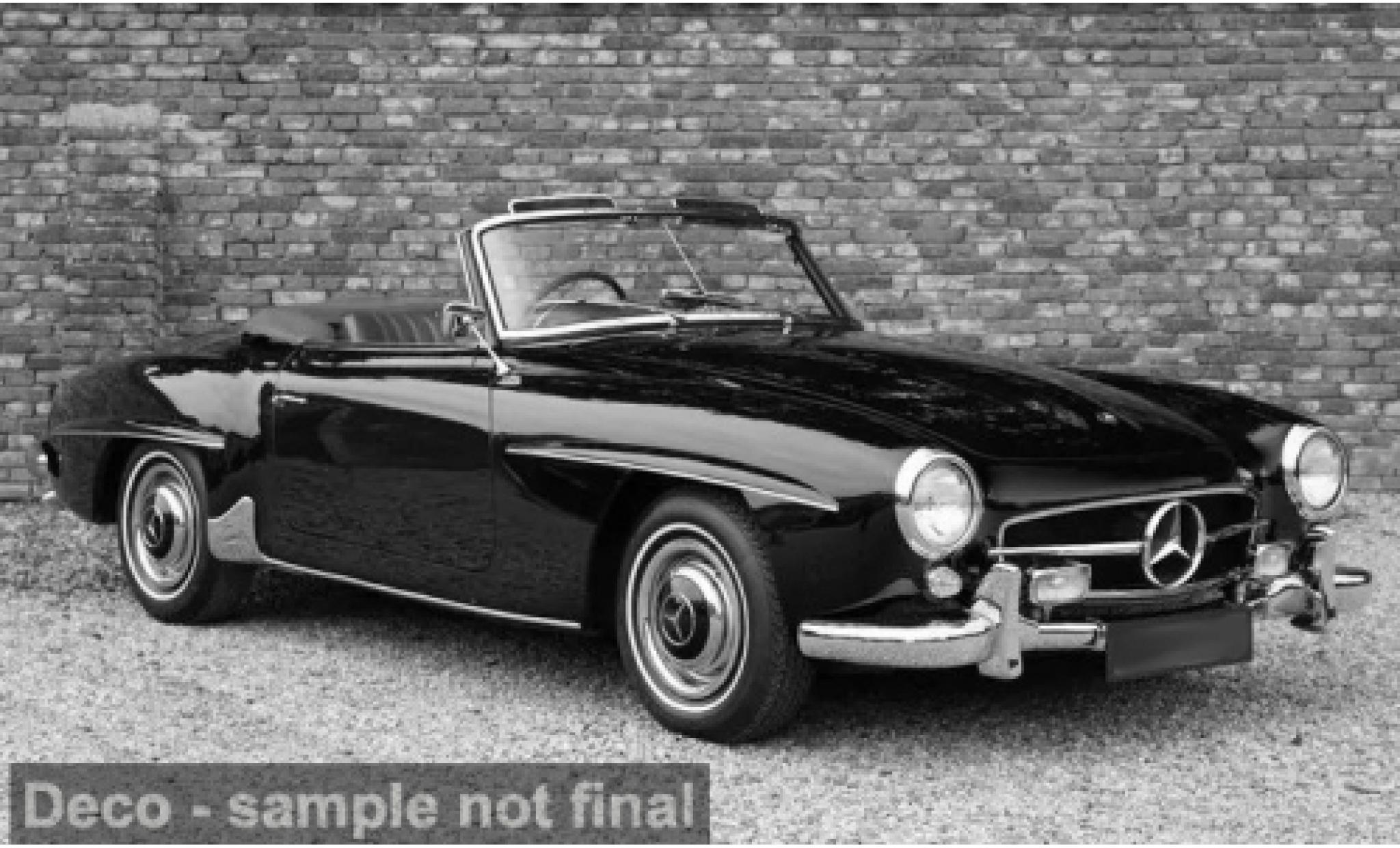 Mercedes 190 1/18 I Norev SL (W121) schwarz 1955 1:18 modellino in miniatura