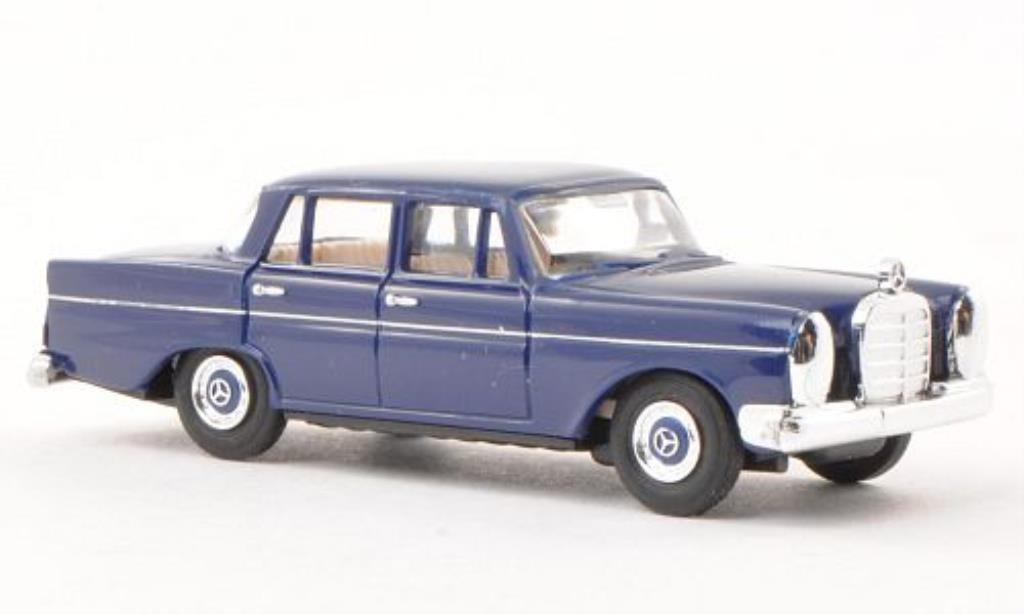 Mercedes 220 1/87 Busch blu 1959 modellino in miniatura