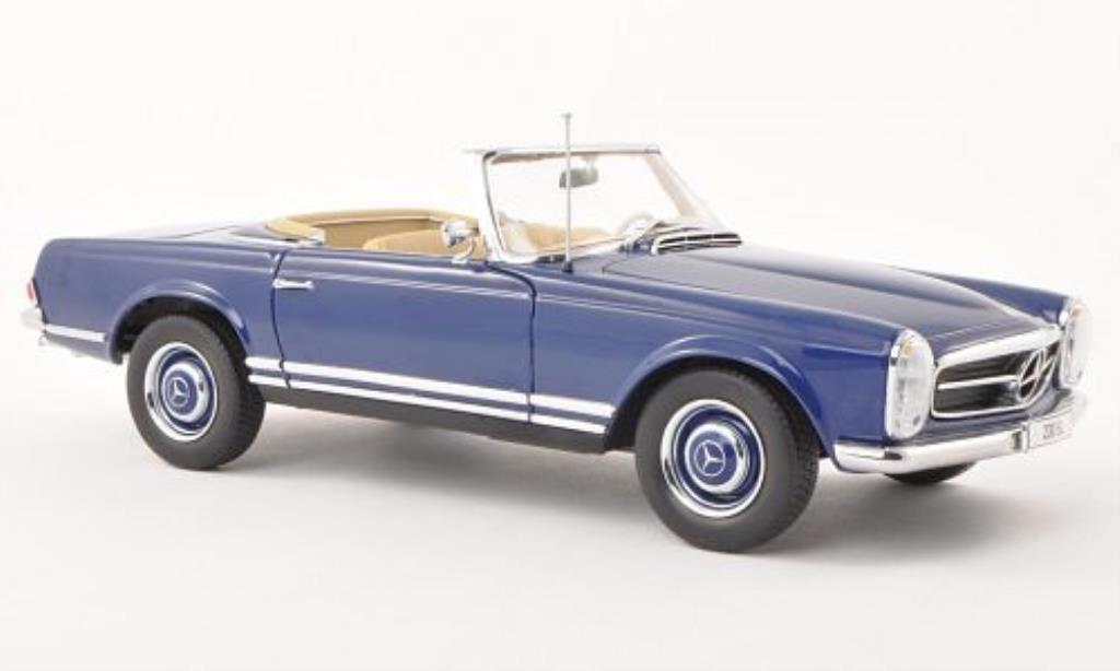 Mercedes 230 SL 1/18 Norev SL (W113) blu 1963 modellino in miniatura
