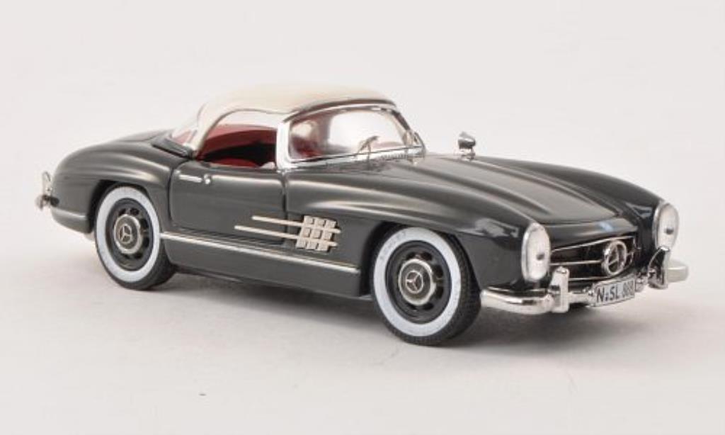 Mercedes 300 SL 1/43 Schuco SL Roadster Hardtop grigio/beige modellino in miniatura