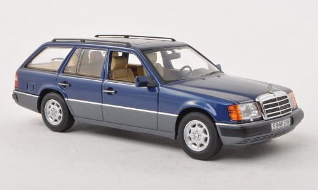 Mercedes 300 TE 1/43 Minichamps TE (S124) blu/grigio 1988 modellino in miniatura
