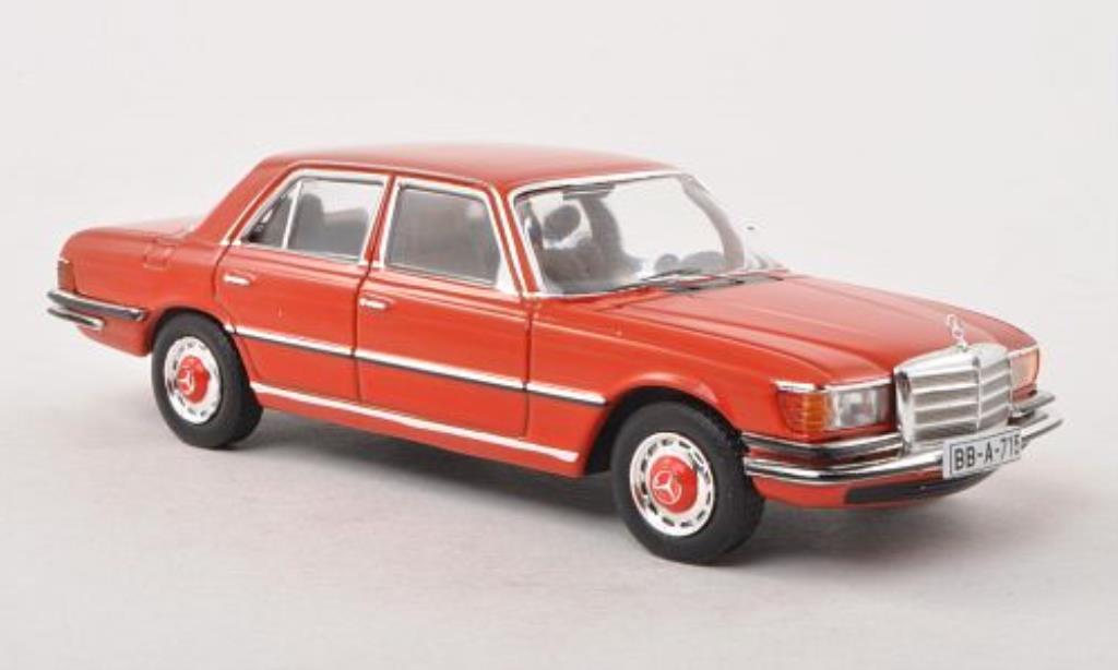 Mercedes 450 SEL 1/43 IXO SEL (W116) rosso-orange 1975 modellino in miniatura