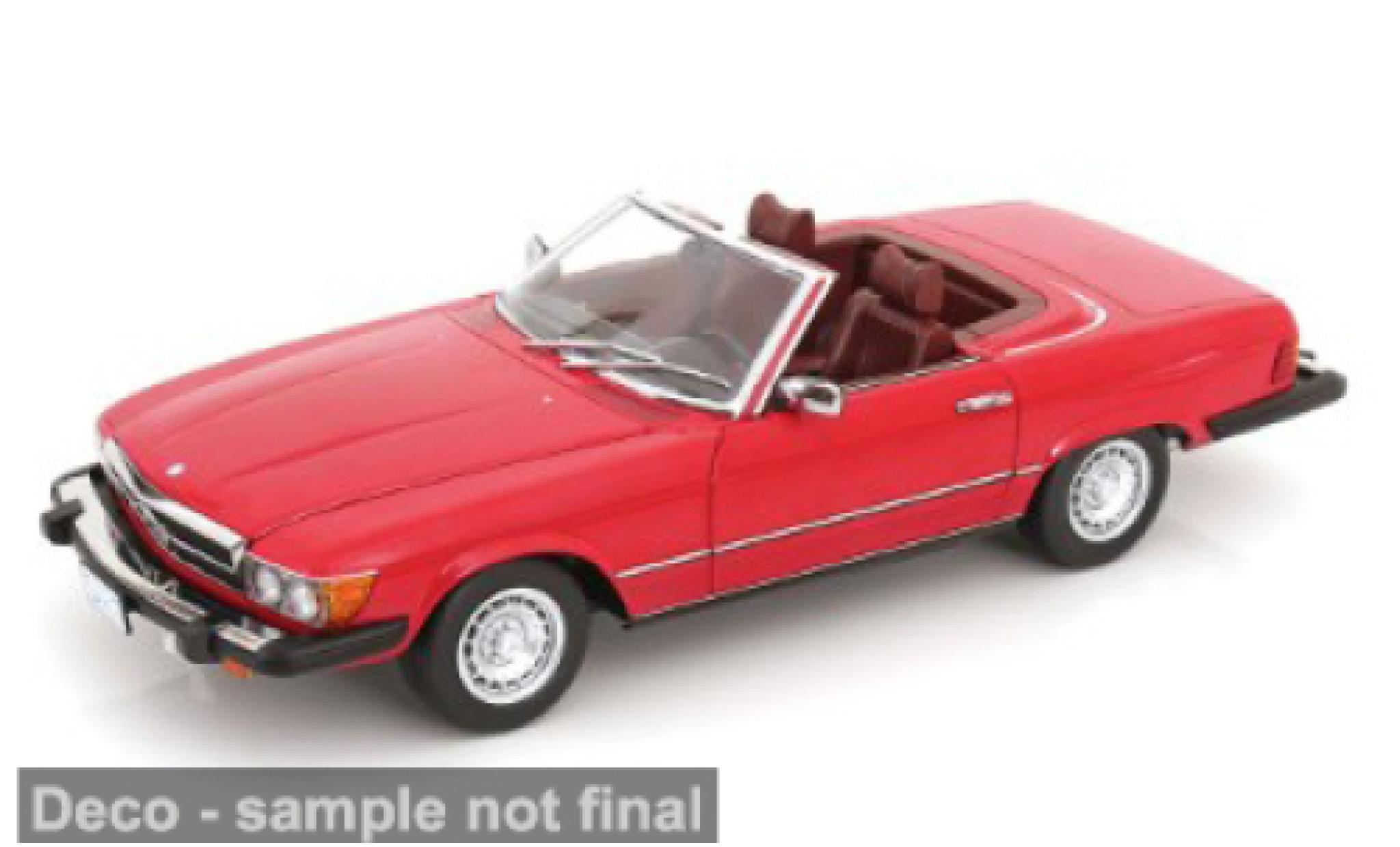 Mercedes 450 1/12 KK Scale SL (R 107) rot/rot 1979 1:12 modellino in miniatura