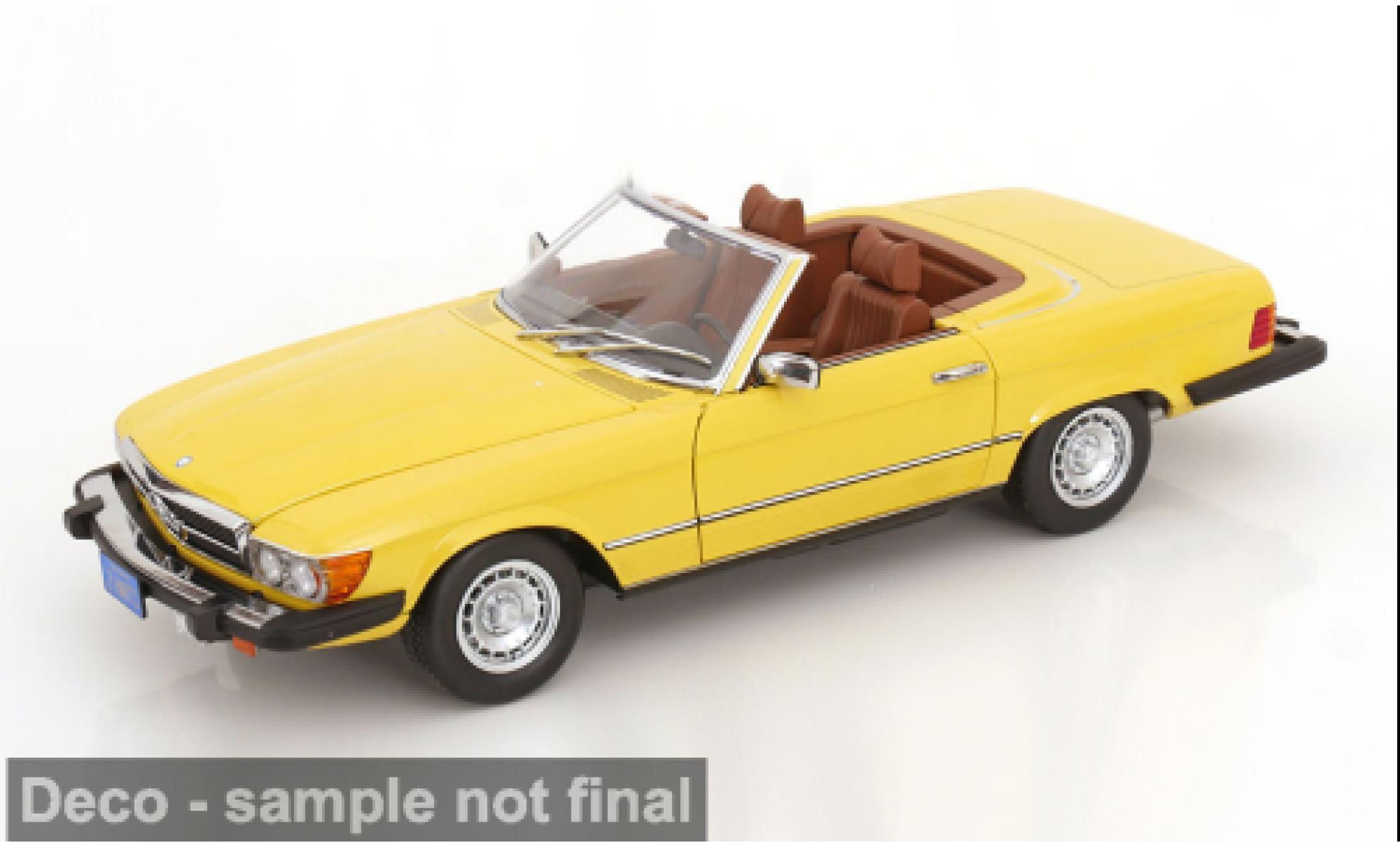 Mercedes 450 1/12 KK Scale SL (R 107) US-Version gelb 1979 1:12 modellino in miniatura