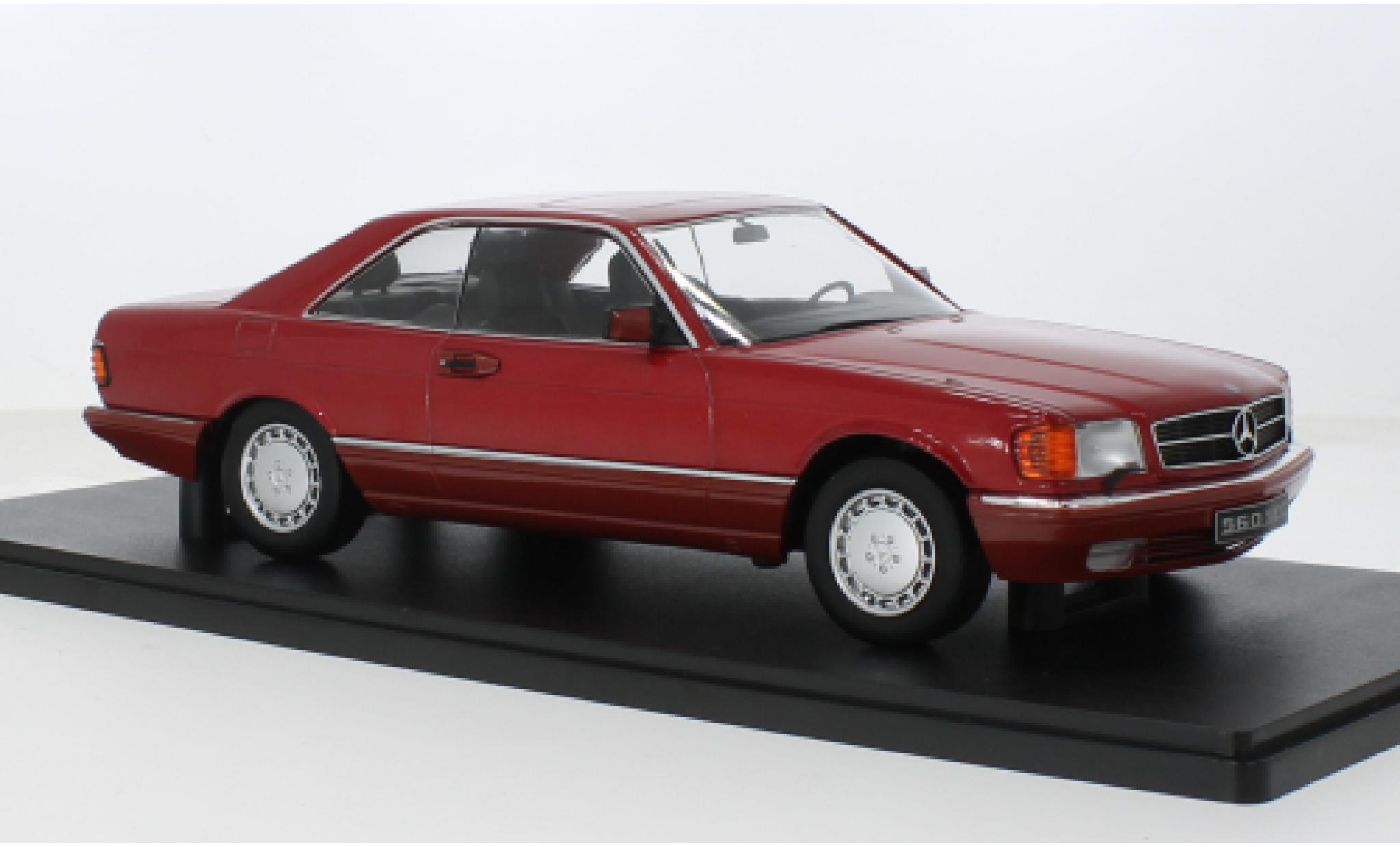 Mercedes 500 1/18 KK Scale SEC (C126) rot 1:18 modellino in miniatura