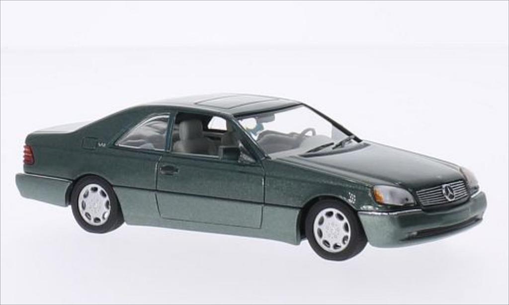 Mercedes 600 1/43 Minichamps SEC Coupe (C140) metallico grun 1992 modellino in miniatura