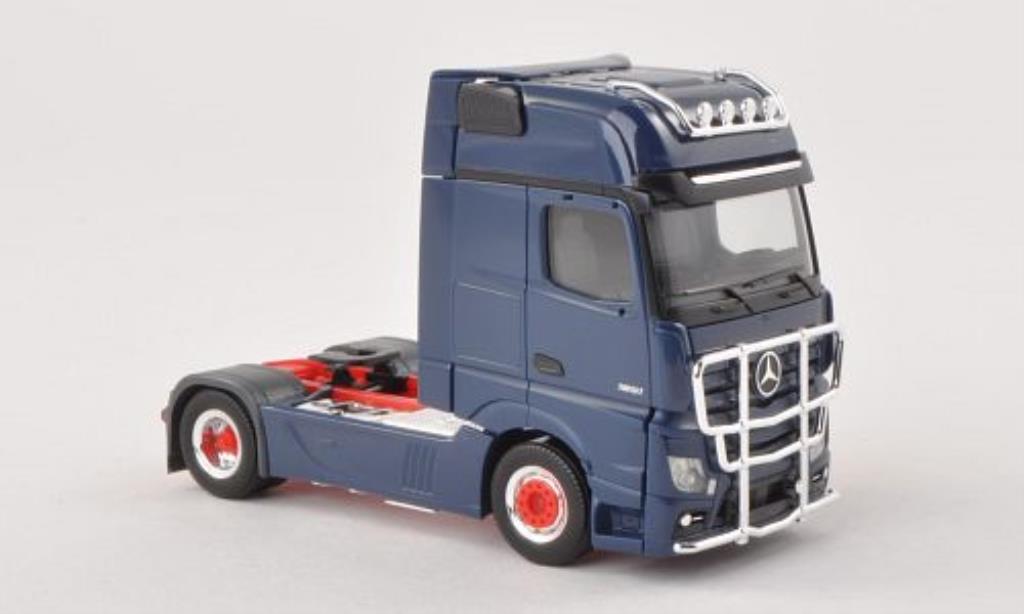 Mercedes Actros 1/87 Herpa 11 Giga ZM blu mit Lampenbugel und Rammschutz modellino in miniatura