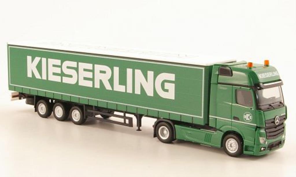Mercedes Actros 1/87 Herpa 11 Kieserling Gardinenplanen-SZ modellino in miniatura