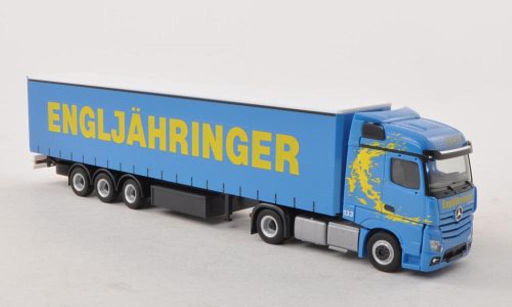 Mercedes Actros 1/87 Herpa 11 Streamspace 2.5 Engljahringer (A) Gardinenplanen-SZ modellino in miniatura