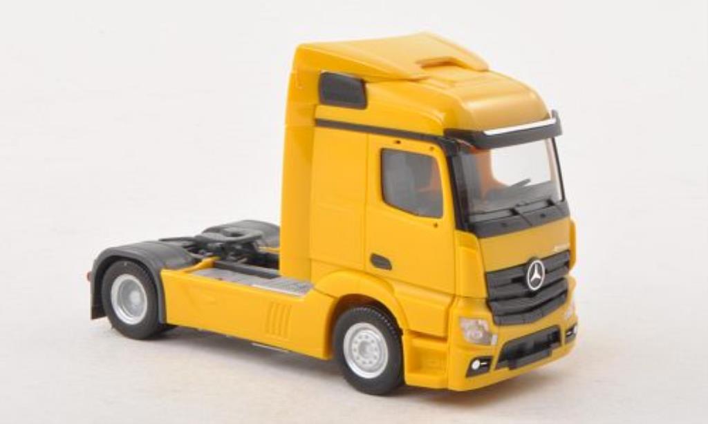 Mercedes Actros 1/87 Herpa 11 Streamspace giallo Zugmaschine modellino in miniatura