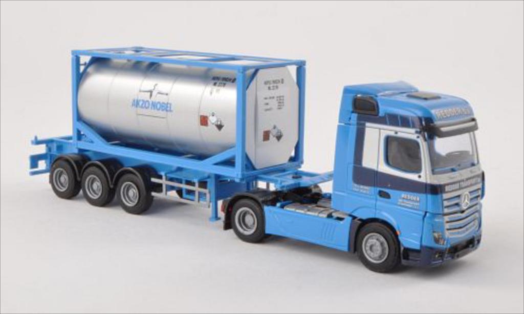 Mercedes Actros 1/87 AWM 2 Big./Aerop.-20 Tank-Co.-SZ Redder modellino in miniatura