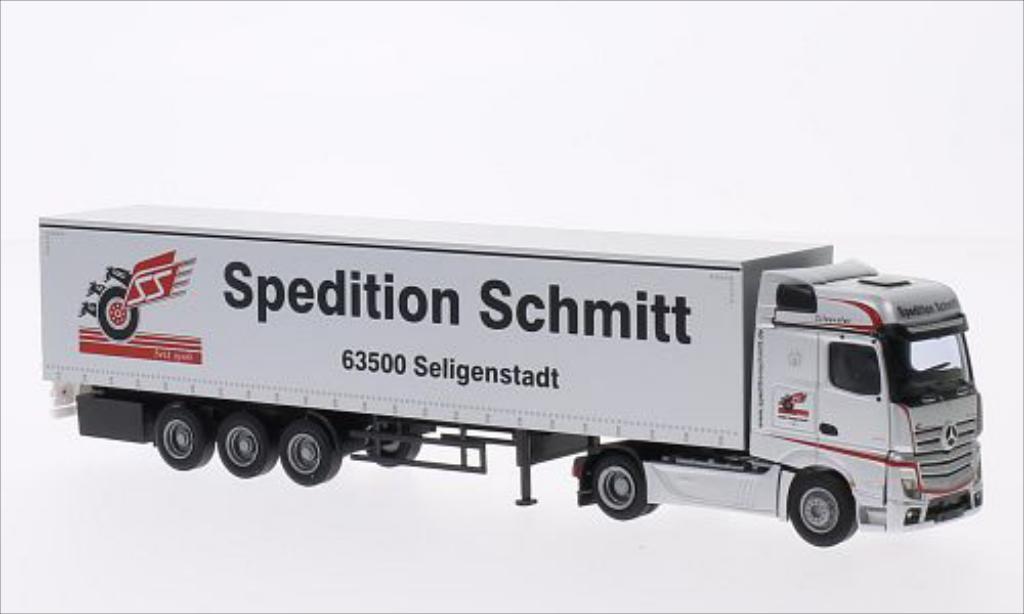 Mercedes Actros 1/87 AWM 2 Big./Aerop. G-KSZ Schmitt modellino in miniatura