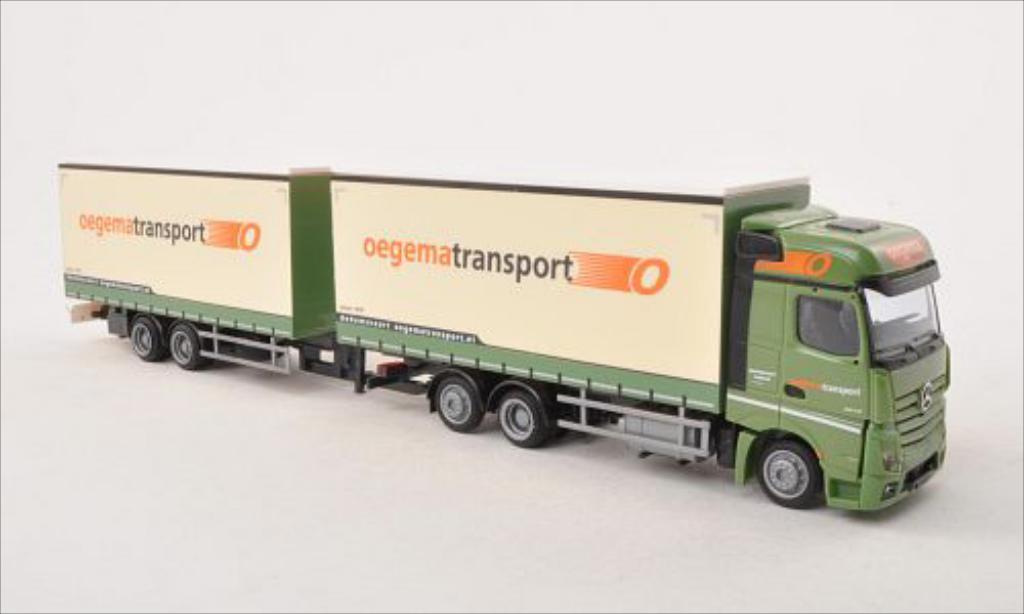 Mercedes Actros 1/87 AWM 2 BigSpace Oegema (NL) Gardinenplanen-Tandem-HZ modellino in miniatura