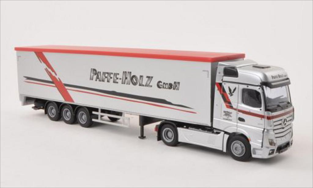 Mercedes Actros 1/87 AWM 2 Bigspace Paffe-Holz GmbH Schubboden-SZ modellino in miniatura