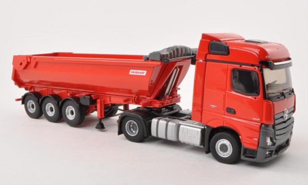 Mercedes Actros 1/43 Eligor 2 Bigspace rosso mit Fruehauf Muldenkipper-Anhanger modellino in miniatura