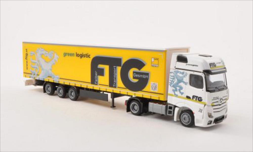 Mercedes Actros 1/87 AWM 2 Gigaliner FTG Gardinenplanen-SZ modellino in miniatura