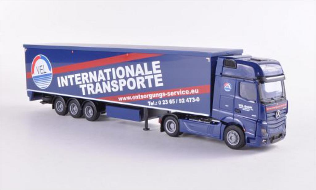 Mercedes Actros 1/87 AWM 2 Gigaliner V.E.L. Schubboden-SZ modellino in miniatura