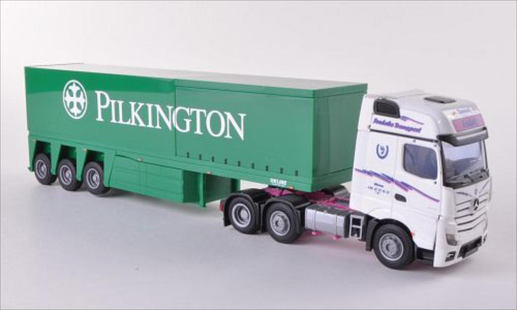 Mercedes Actros 1/87 AWM 2 Gigaspace Frebedo (DK) / Pilkington Innenlader-SZ modellino in miniatura