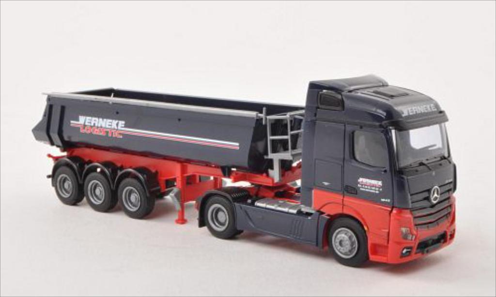 Mercedes Actros 1/87 AWM 2 Streamspace/Aerop. Werneke Mulden-SZ modellino in miniatura
