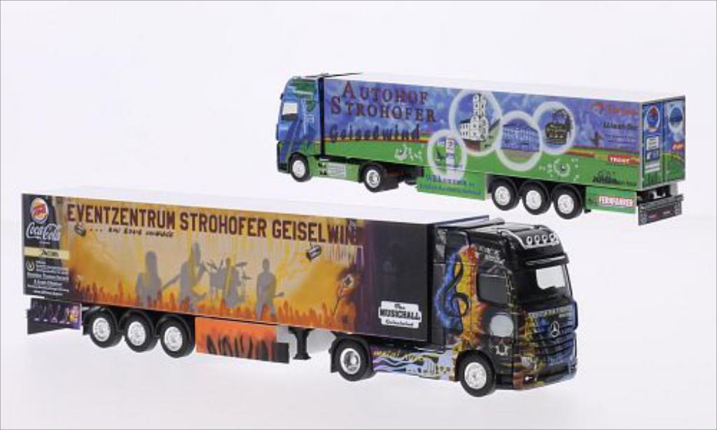 Mercedes Actros 1/87 Herpa Autohof Strohofer / Wolf Transporte modellino in miniatura