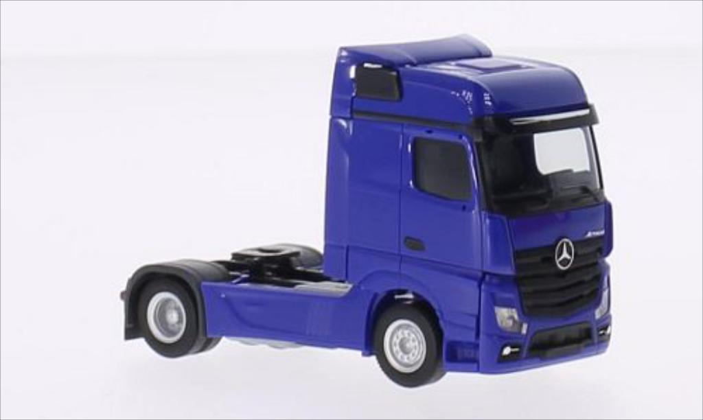 Mercedes Actros 1/87 Herpa Bigspace blu modellino in miniatura
