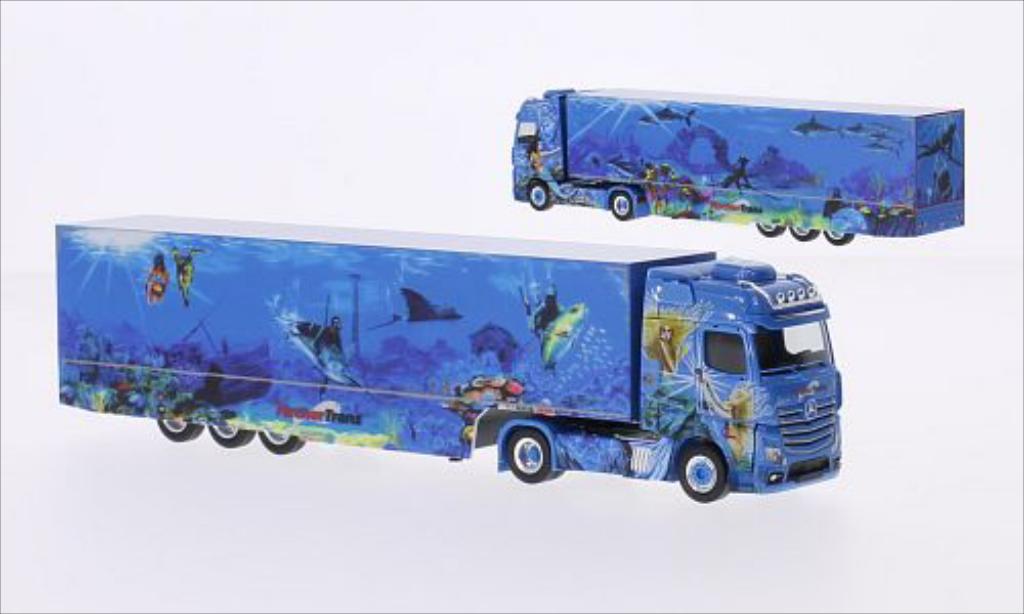 Mercedes Actros 1/87 Herpa Bigspace Fischer-Trans modellino in miniatura