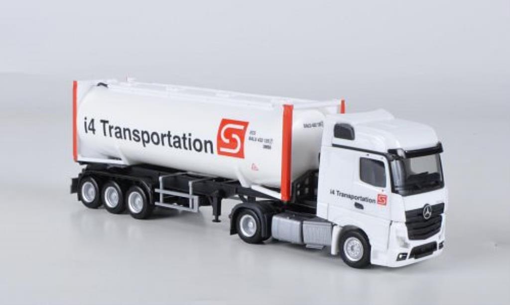 Mercedes Actros 1/87 Herpa Bigspace i4 Transportation Drucksilocontainer-SZ modellino in miniatura